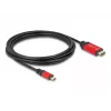 Cable DeLOCK USB Type-C a HDMI 8K 60Hz HDR 3m rojo