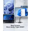 ICY BOX Adaptador USB Type-C a 3x HDMI, USB 3.2 Gen 2 (3.1 Gen 2) Type-C, HDMI, 10000 Mbit/s, 144 Hz, 3840 x 2160, 7680 x 4320, 7680 x 4320 píxeles