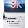 ICY BOX Adaptador USB Type-C a 3x HDMI, USB 3.2 Gen 2 (3.1 Gen 2) Type-C, HDMI, 10000 Mbit/s, 144 Hz, 3840 x 2160, 7680 x 4320, 7680 x 4320 píxeles