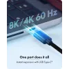 ICY BOX Adaptador USB Type-C a 3x HDMI, USB 3.2 Gen 2 (3.1 Gen 2) Type-C, HDMI, 10000 Mbit/s, 144 Hz, 3840 x 2160, 7680 x 4320, 7680 x 4320 píxeles