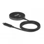 Cargador inalámbrico CLUB3D CAC-3027 Qi2 25W base magnética compatible con MagSafe, cargador DC para interiores, cable de 1 m, negro