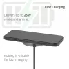 Cargador inalámbrico CLUB3D CAC-3027 Qi2 25W base magnética compatible con MagSafe, cargador DC para interiores, cable de 1 m, negro