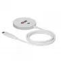 Cargador inalámbrico club 3d CAC-3026 25W Qi2 base magnética, compatible con Qi 2.2 MagSafe, cable de 1 m, blanco