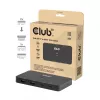 Switch KVM club 3d Dual USB-C a HDMI, 2 puertos, 4K UHD 3840x2160, consola USB-C, 65W PD, negro
