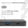 Switch KVM club 3d Dual USB-C a HDMI, 2 puertos, 4K UHD 3840x2160, consola USB-C, 65W PD, negro