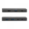 Switch KVM club 3d Dual USB-C a HDMI, 2 puertos, 4K UHD 3840x2160, consola USB-C, 65W PD, negro