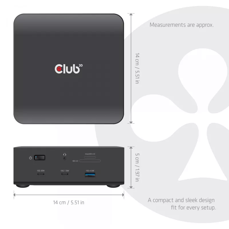 Docking station CLUB3D CSV-2562 Thunderbolt 5, SSD M.2, 2×HDMI 8K60Hz, 180W, 120 Gbit/s