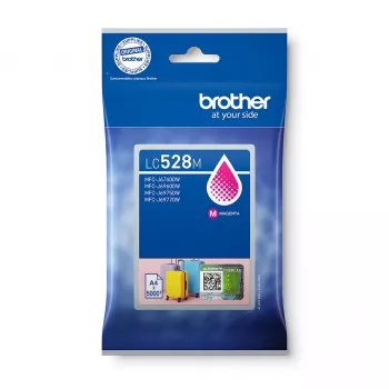 Cartucho de tinta Brother LC528M original magenta, pack individual, rendimiento 5000 páginas