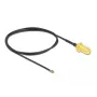 Cable coaxial DeLOCK 12666 0,5 m SMA MHF 4L LK negro