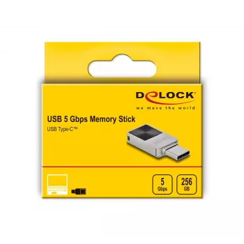 Memoria USB DeLOCK 256GB USB-C 3.2 Gen 1 carcasa metálica