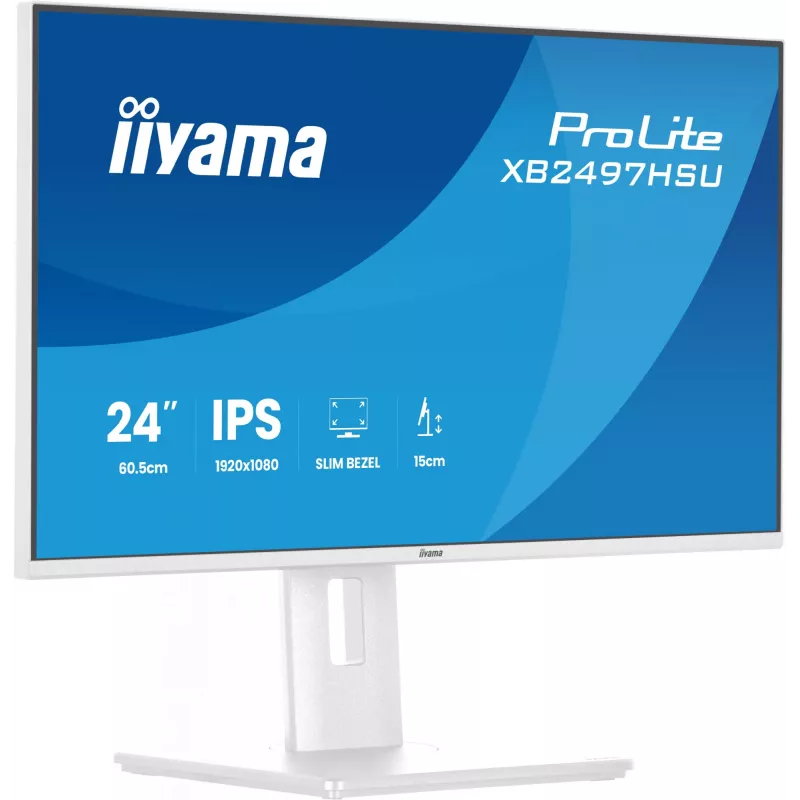 iiyama ProLite XB2497HSU-W1 monitor de ordenador 60,5 cm (23,8 inch) 1920 x 1080 píxeles Full HD LED blanco
