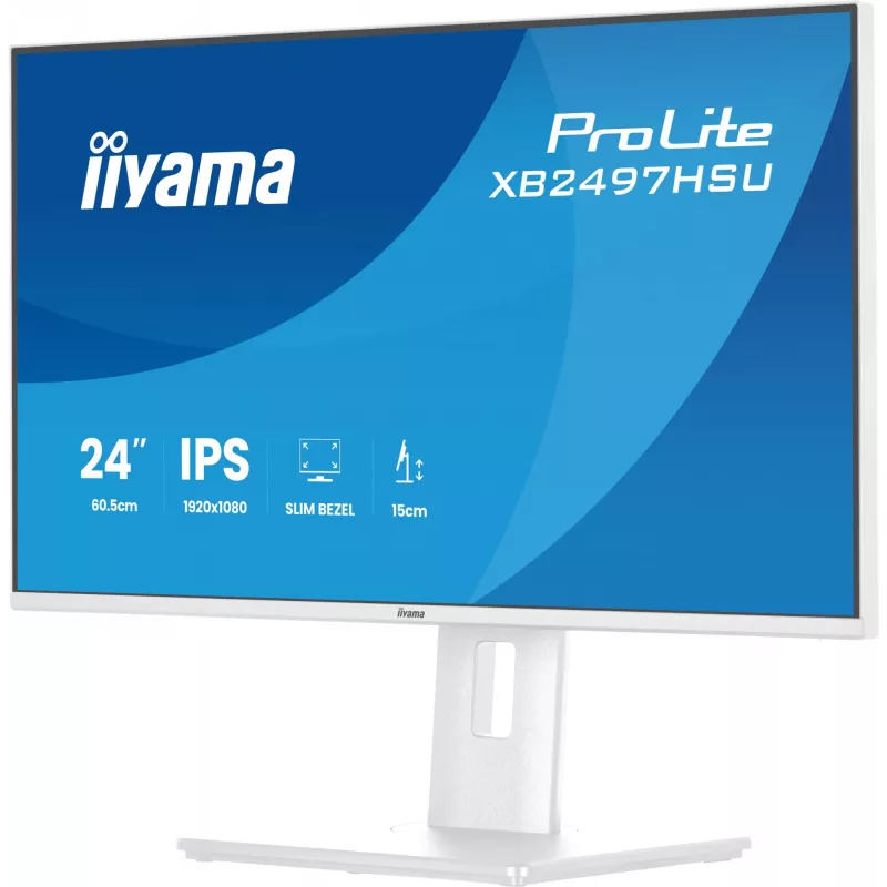 iiyama ProLite XB2497HSU-W1 monitor de ordenador 60,5 cm (23,8 inch) 1920 x 1080 píxeles Full HD LED blanco