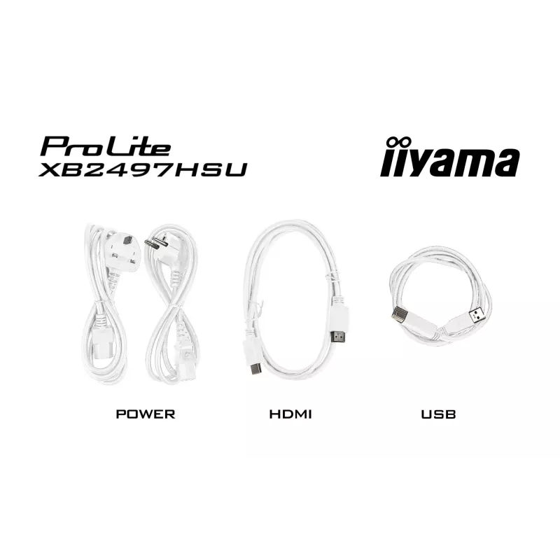 iiyama ProLite XB2497HSU-W1 monitor de ordenador 60,5 cm (23,8 inch) 1920 x 1080 píxeles Full HD LED blanco