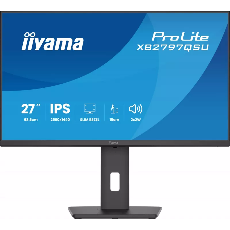 iiyama ProLite XB2797QSU-B1 monitor de ordenador 68,6 cm (27 inch) 2560 x 1440 píxeles Quad HD LED negro