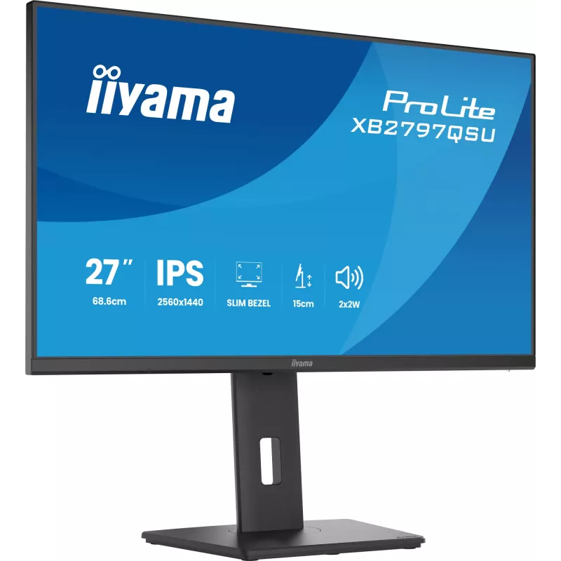 iiyama ProLite XB2797QSU-B1 monitor de ordenador 68,6 cm (27 inch) 2560 x 1440 píxeles Quad HD LED negro