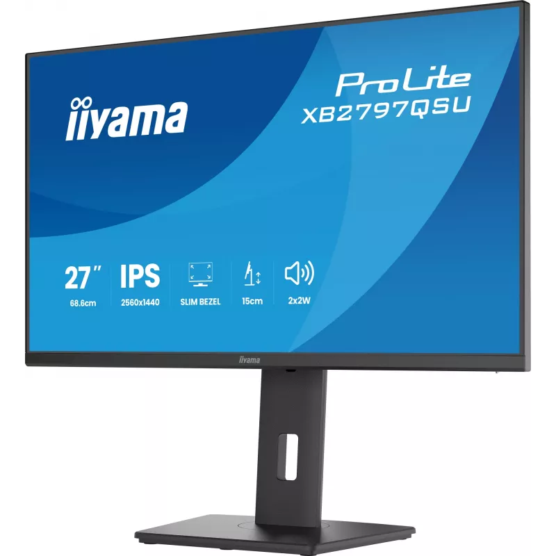iiyama ProLite XB2797QSU-B1 monitor de ordenador 68,6 cm (27 inch) 2560 x 1440 píxeles Quad HD LED negro
