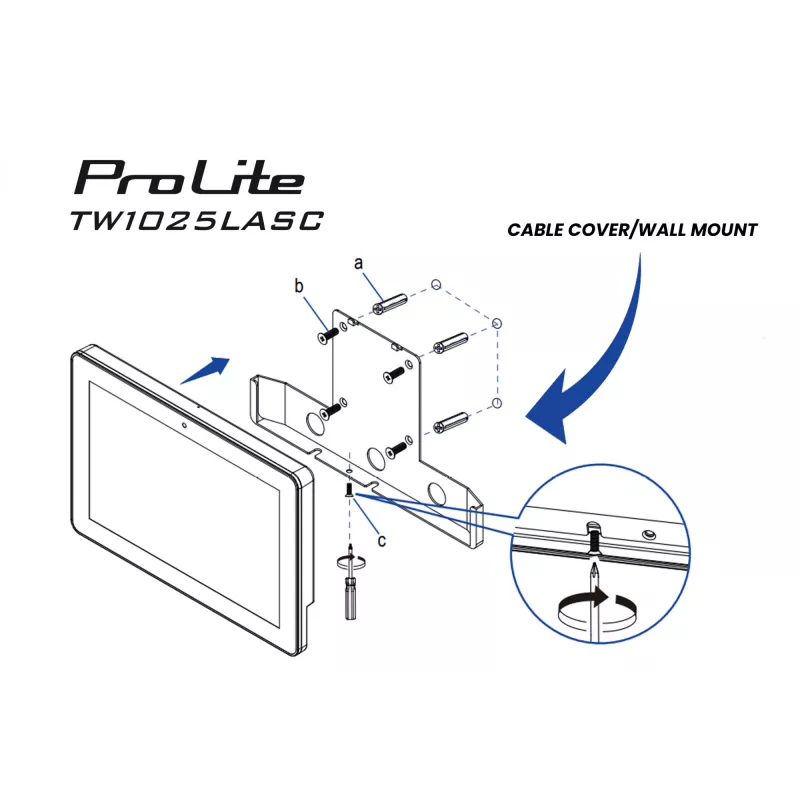 Monitor iiyama ProLite TW1025LASC-B3PNR 10,1 inch (25,6 cm) WXGA IPS LED táctil, 1280x800, 16:10, concentrador USB, altavoz, VESA, negro
