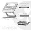 CLUB3D soporte ajustable de aluminio para portátil con concentrador USB-C®, gris, 260 mm, 224 mm, 56 mm, 1,76 kg, 315 mm