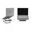 CLUB3D soporte ajustable de aluminio para portátil con concentrador USB-C®, gris, 260 mm, 224 mm, 56 mm, 1,76 kg, 315 mm