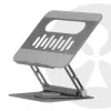 CLUB3D soporte ajustable de aluminio para portátil con concentrador USB-C®, gris, 260 mm, 224 mm, 56 mm, 1,76 kg, 315 mm