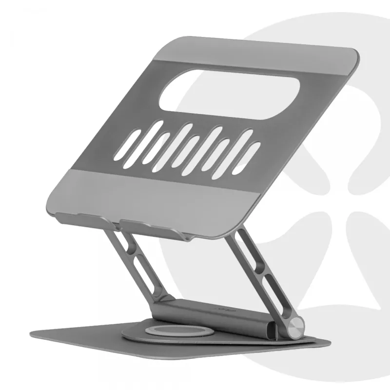 CLUB3D soporte ajustable de aluminio para portátil con concentrador USB-C®, gris, 260 mm, 224 mm, 56 mm, 1,76 kg, 315 mm