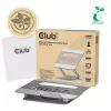 CLUB3D soporte ajustable de aluminio para portátil con concentrador USB-C®, gris, 260 mm, 224 mm, 56 mm, 1,76 kg, 315 mm