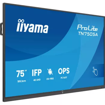 iiyama TN7505A-B1AG pantalla de señalización pantalla plana interactiva 189,3 cm (74,5