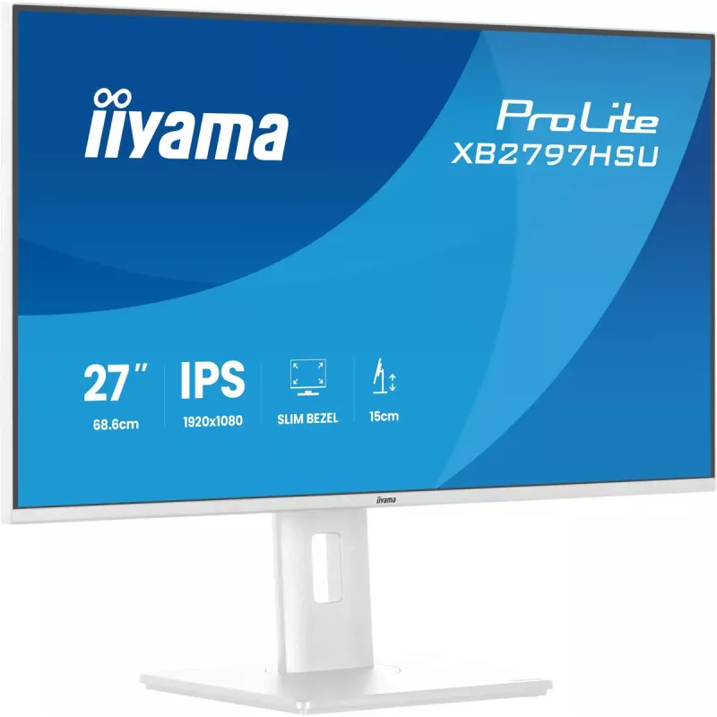iiyama ProLite XB2797HSU-W1 monitor de ordenador 68,6 cm (27 inch) 1920 x 1080 píxeles Full HD LED blanco