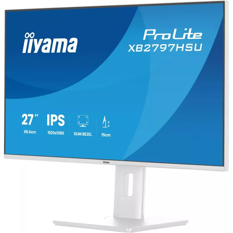 iiyama ProLite XB2797HSU-W1 monitor de ordenador 68,6 cm (27 inch) 1920 x 1080 píxeles Full HD LED blanco