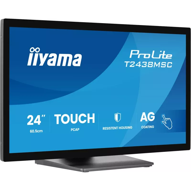 iiyama ProLite T2438MSC-B2 monitor de ordenador 60,5 cm (23,8 inch) 1920 x 1080 píxeles Full HD LED táctil negro
