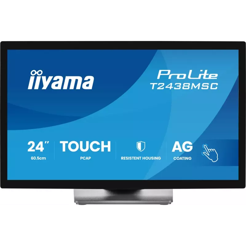 iiyama ProLite T2438MSC-B2 monitor de ordenador 60,5 cm (23,8 inch) 1920 x 1080 píxeles Full HD LED táctil negro