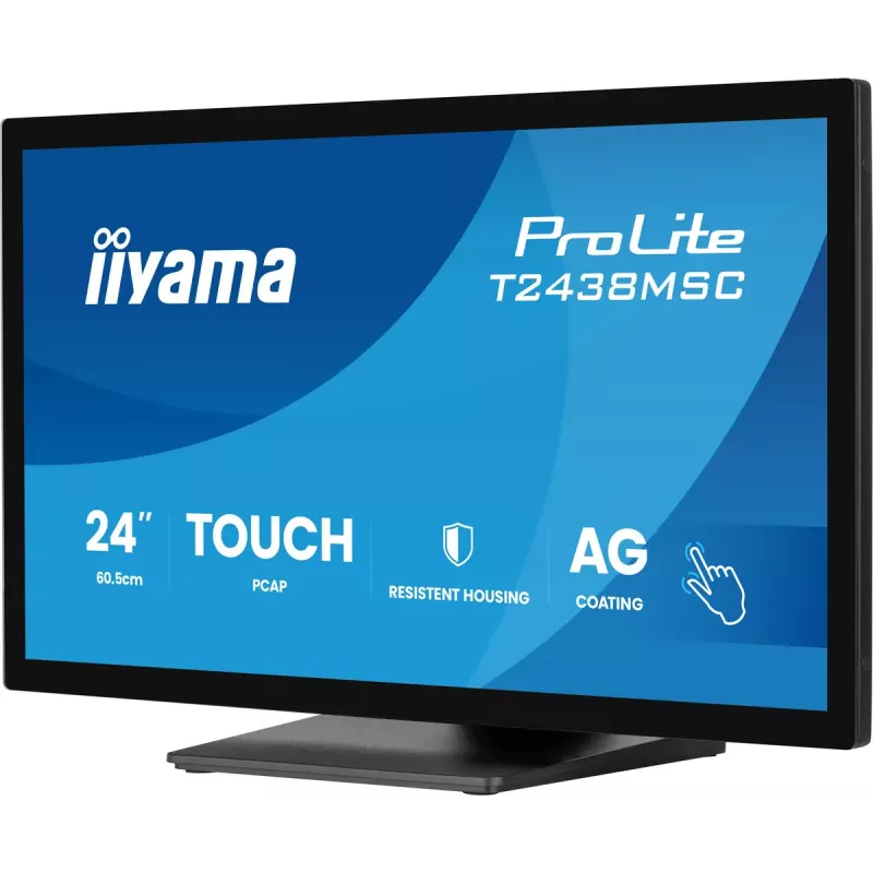 iiyama ProLite T2438MSC-B2 monitor de ordenador 60,5 cm (23,8 inch) 1920 x 1080 píxeles Full HD LED táctil negro