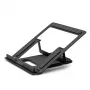 Lindy soporte plegable cuadrado para portátil, brazo para portátil, negro, plateado, aluminio, goma, 10 kg, RoHS, REACH y California Proposition 65, 90 - 113 mm
