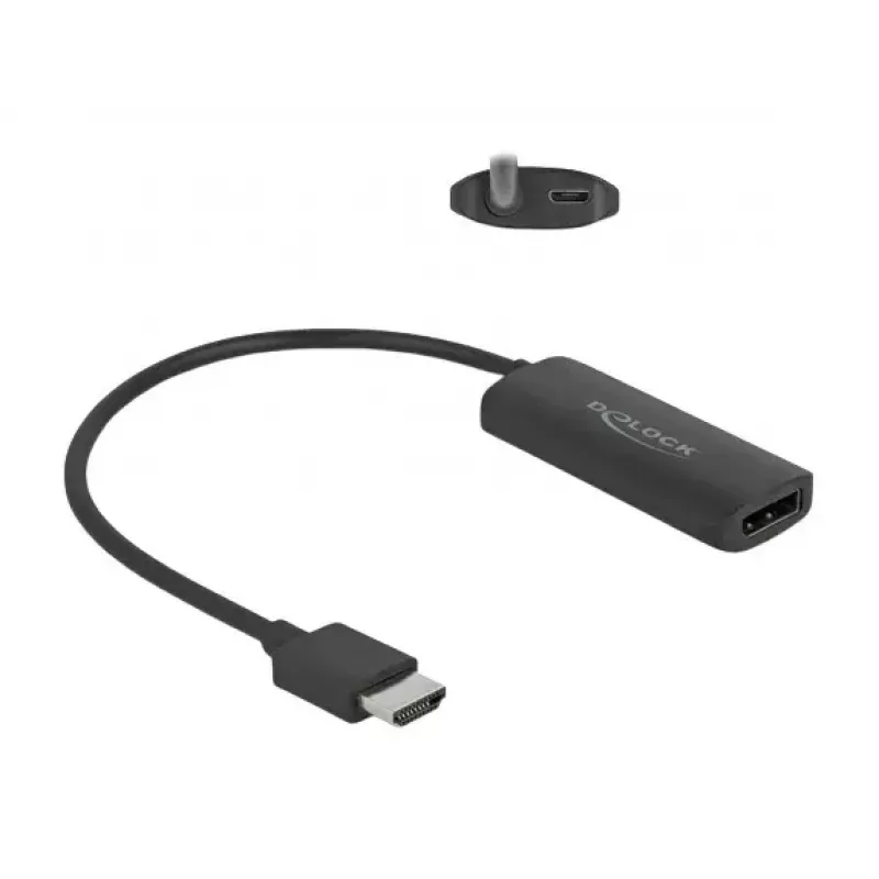 DeLOCK Adaptador HDMI-A conector macho a DisplayPort conector hembra 8K 0,18 m