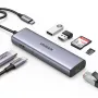 Hub USB-C UGREEN 90568 2 USB 3.0 HDMI RJ45 SD TF PD puerto