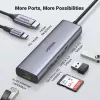 Hub USB-C UGREEN 90568 2 USB 3.0 HDMI RJ45 SD TF PD puerto