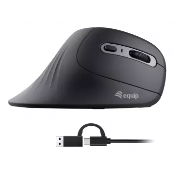 Equip 245119 Ratón Universal Diestro USB Type-A + USB Type-C Óptico 7200 DPI