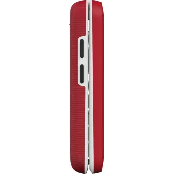 Teléfono básico Doro Leva E30 Teléfono plegable, 2,8 pulgadas (7,11 cm) 320x240, Single-SIM, Cámara 0,3 MP, 1150 mAh, IP55, Rojo/Blanco