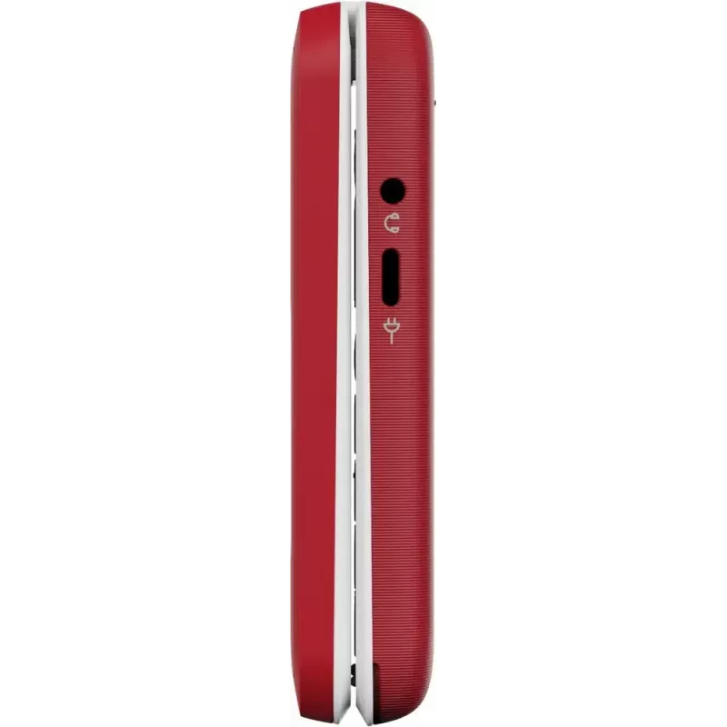 Teléfono básico Doro Leva E30 Teléfono plegable, 2,8 pulgadas (7,11 cm) 320x240, Single-SIM, Cámara 0,3 MP, 1150 mAh, IP55, Rojo/Blanco