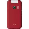 Teléfono básico Doro Leva E30 Teléfono plegable, 2,8 pulgadas (7,11 cm) 320x240, Single-SIM, Cámara 0,3 MP, 1150 mAh, IP55, Rojo/Blanco
