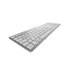 Teclado USB con cable Cherry KC 6000C para Mac – QWERTY nórdico, interruptores de tijera, plata, cable de 1,8 m