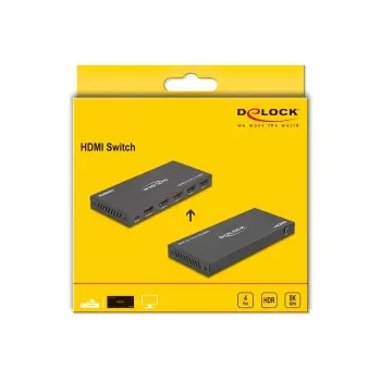 Conmutador HDMI DeLOCK 4 x entrada HDMI a 1 x salida HDMI 8K 60 Hz negro