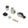 Conector RJ45 de montaje en campo Cat.6A metal en ángulo DeLOCK 86289