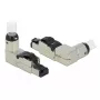 Conector RJ45 de montaje en campo Cat.6A metal en ángulo DeLOCK 86289