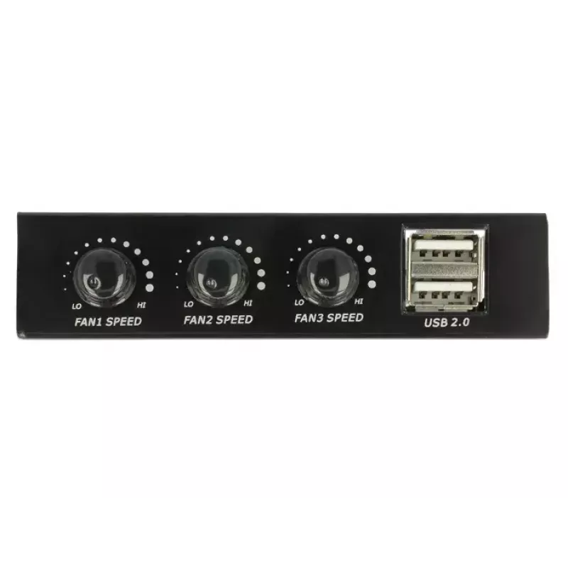 Controlador de ventilador DeLOCK 62714 3 canales negro