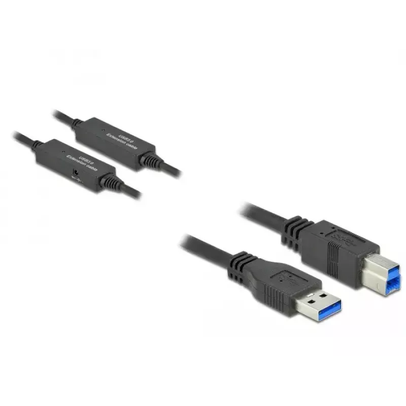 Cable USB DeLOCK 85380 USB 3.2 Gen 1 10 m USB A USB B negro