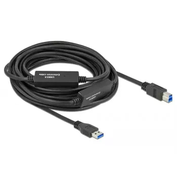 Cable USB DeLOCK 85380 USB 3.2 Gen 1 10 m USB A USB B negro