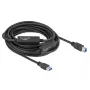 Cable USB DeLOCK 85380 USB 3.2 Gen 1 10 m USB A USB B negro