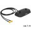 DeLOCK 88739 Base para antena, 2x SMA, cable de 1 m, negro