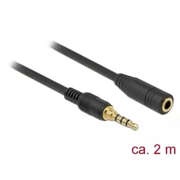 Cable de audio DeLOCK 85631 2 m 3,5 mm negro
